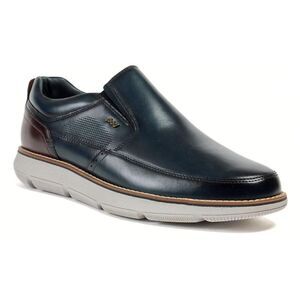 POD Mens Fowler Italian Leather Slip-on Casual Shoes / Navy
